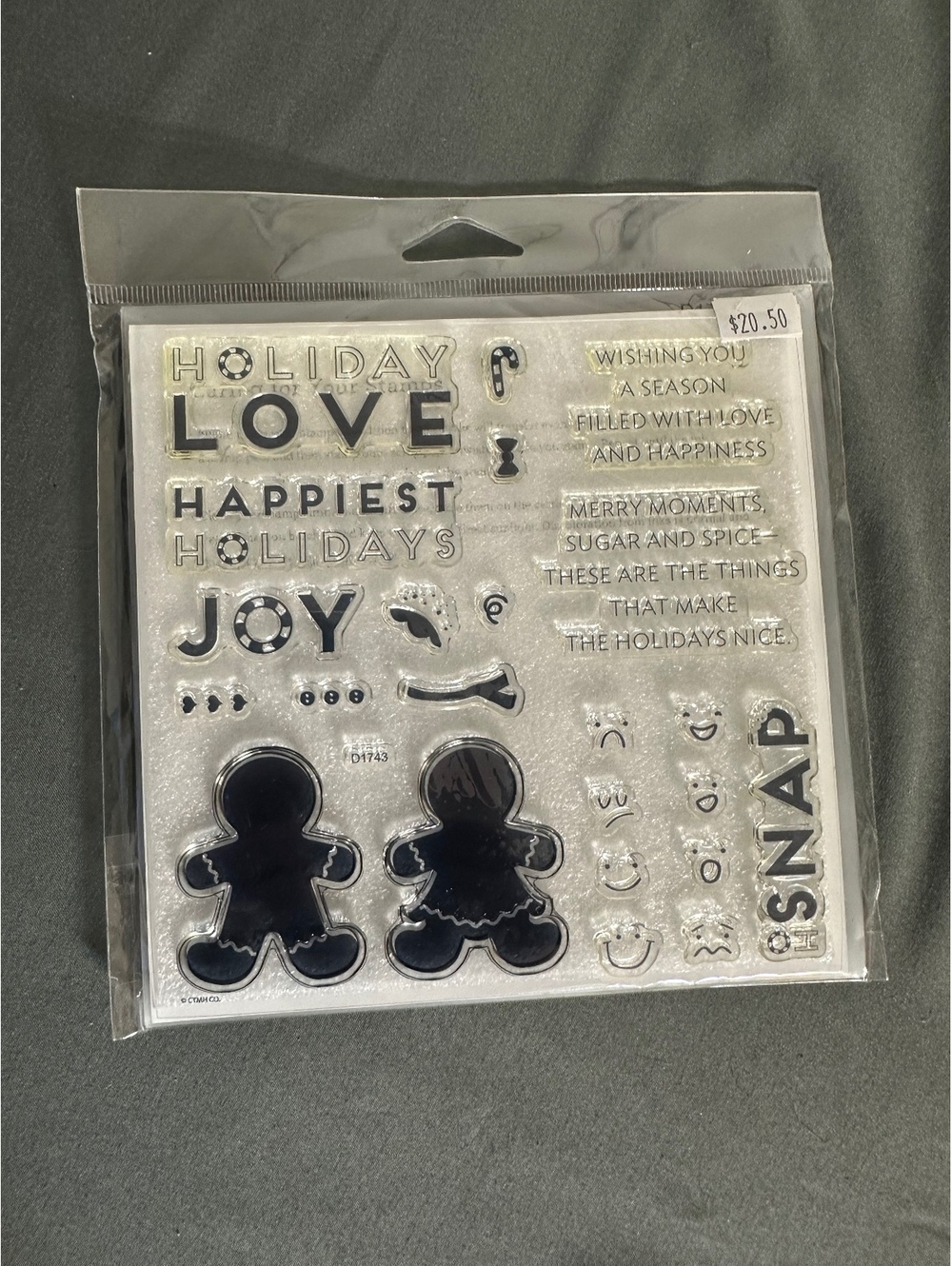 Close To My Heart Gingerbread Friends D1743 Acrylic Stamp Set